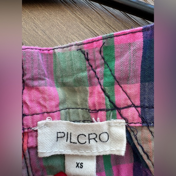 Anthropologie Pilcro Pink Plaid Mini Dress - Picture 6 of 8